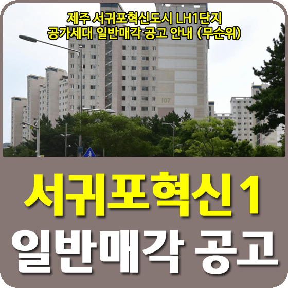 제주 서귀포혁신1단지 공가세대 일반매각